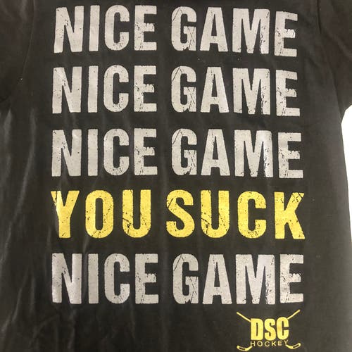 NICE GAME! YOU SUCK! Mens large tshirt