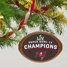 MLB TB Buccaneers Hallmark 2021 Super Bowl Champions Christmas Tree Ornament - NEW