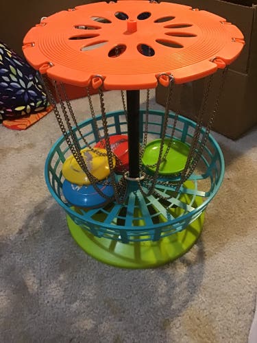 Mini disc golf basket