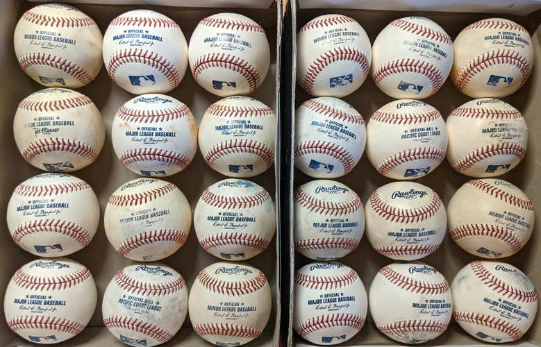 Used Rawlings Baseballs 24 Pack (2 Dozen) MLB/MILB