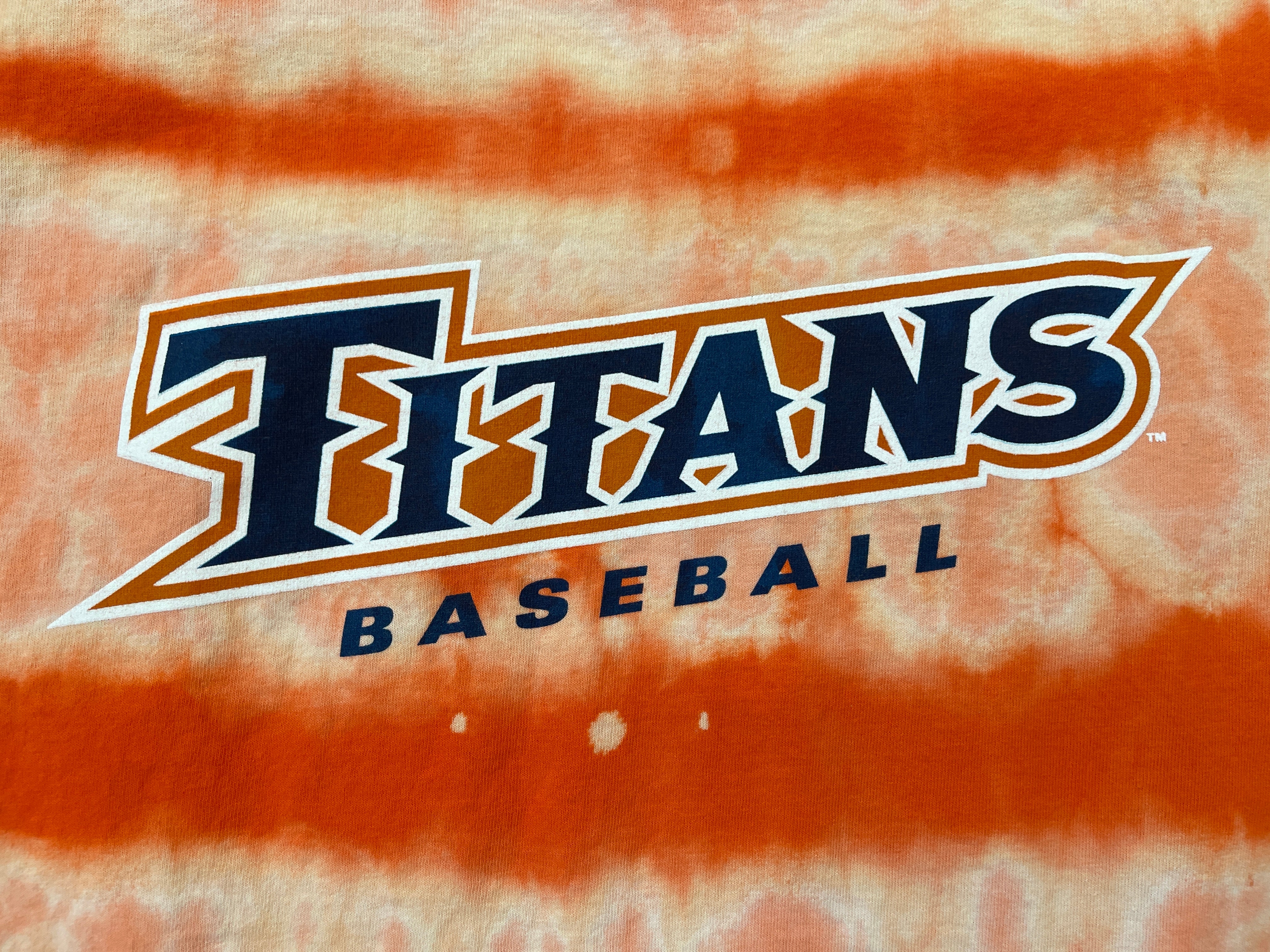 Cal State Fullerton Titans NCAA BASEBALL Reverse Tie Dye Size Small T Shirt