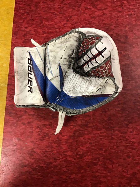 Colorado Avalanche Game Used Pro Stock Bauer Mach Glove and Blocker Miner #1