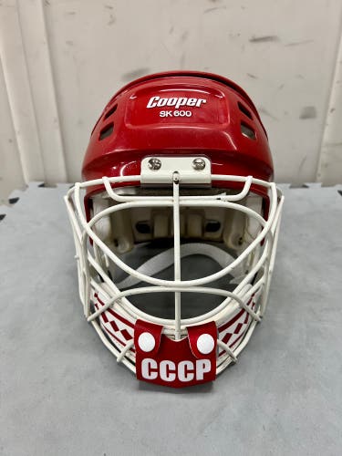 Vintage Cooper Hockey Tretiak SK600 HM30 Rare Mount Custom Chin Sling CCCP 70s
