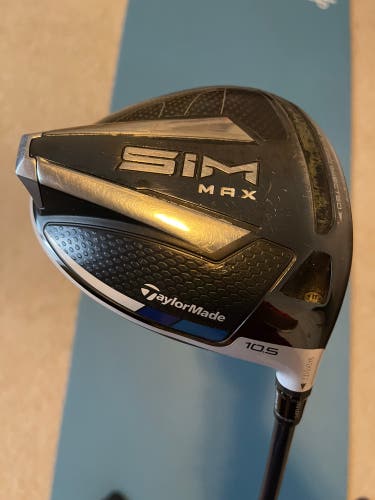 TaylorMade Sim Max driver 10.5* stiff flex Graphite RH + HC