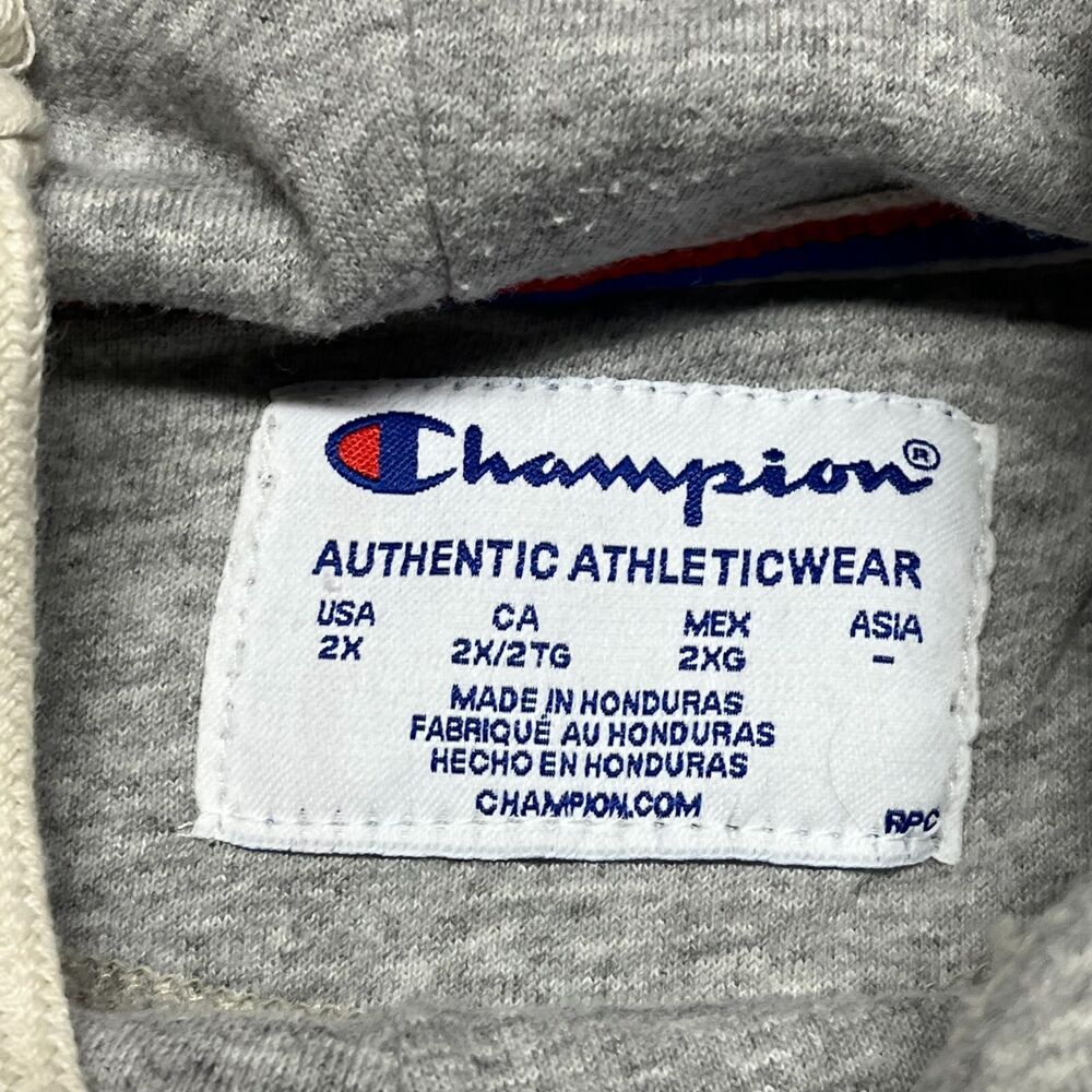 VINTAGE Champion Sweat Pants Adult Extra Large Navy Blue Gray Spell Out Mens 90s 