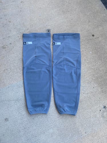 Used Colorado Avalanche Adidas Grey Practice Socks Lg or XL