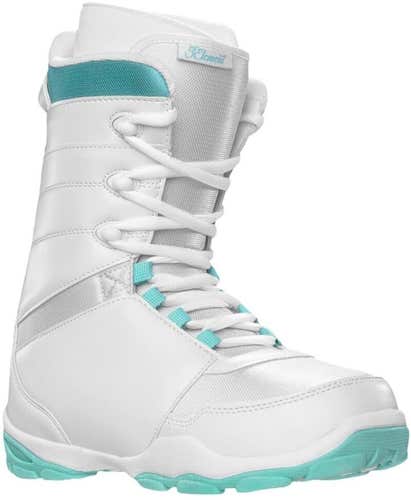 NEW $150 Women's 5th Element L-1 Snowboard Boots White/Teal USA Sizes 6 - 10