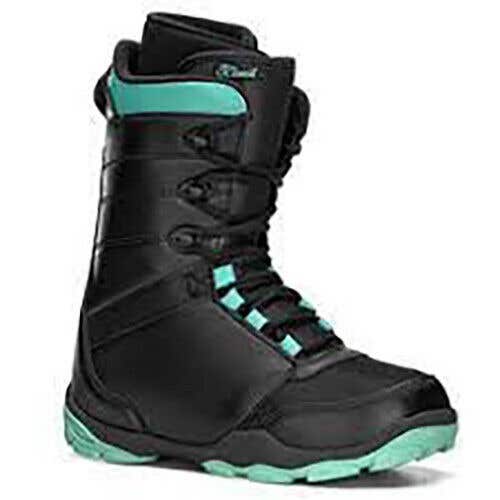 NEW $150 Women's 5th Element L-1 Snowboard Boots Black/Teal USA Sizes 6 - 10