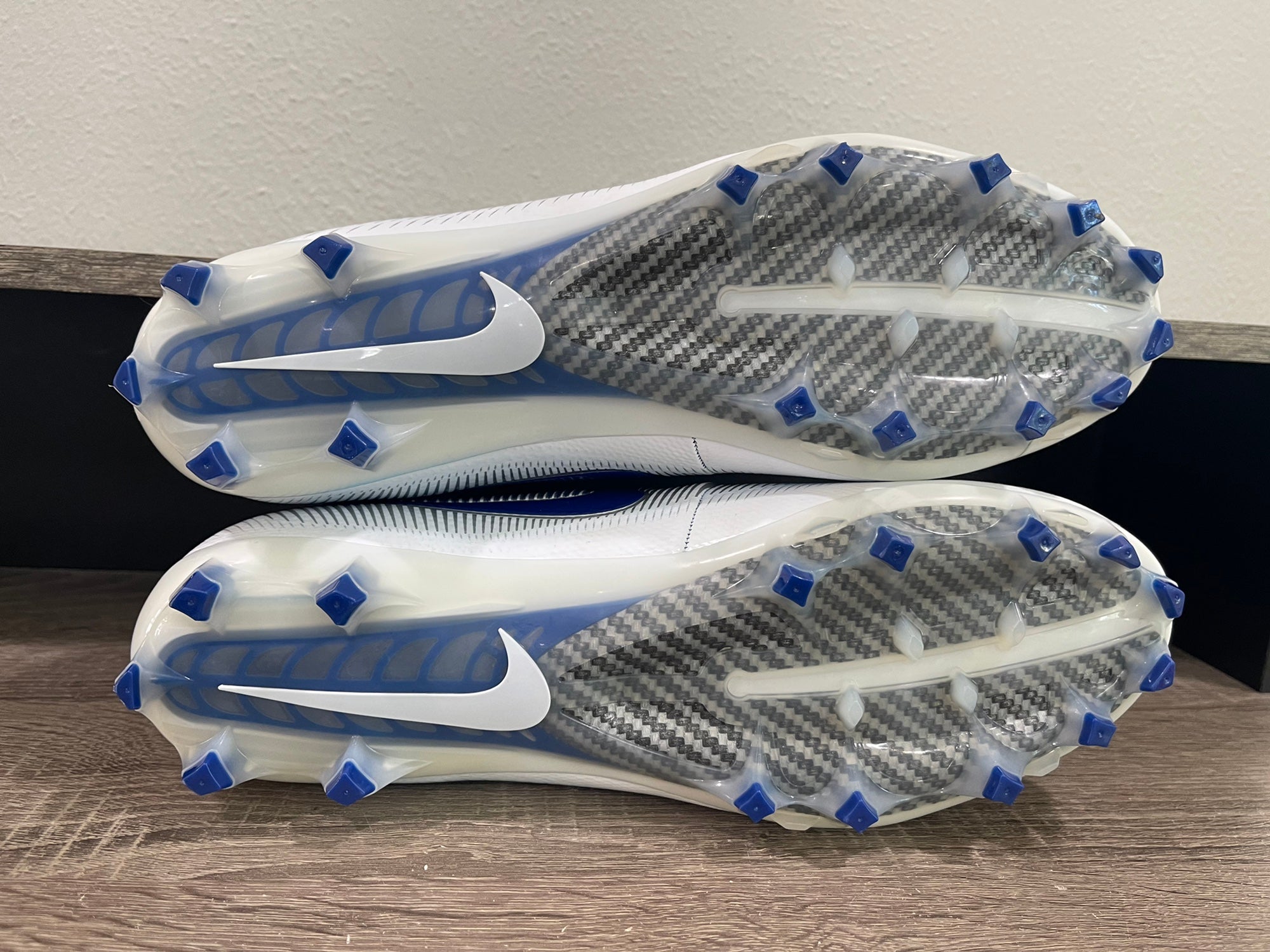 Nike Hyperfuse Football Cleats 500068 Vapor Elite Men's 16 BLUE SILVER Low