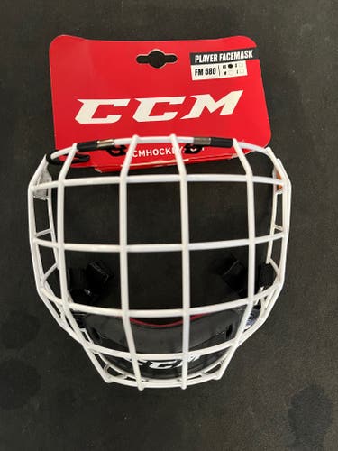 New CCM FM580 Full Cage - Senior Cage - white