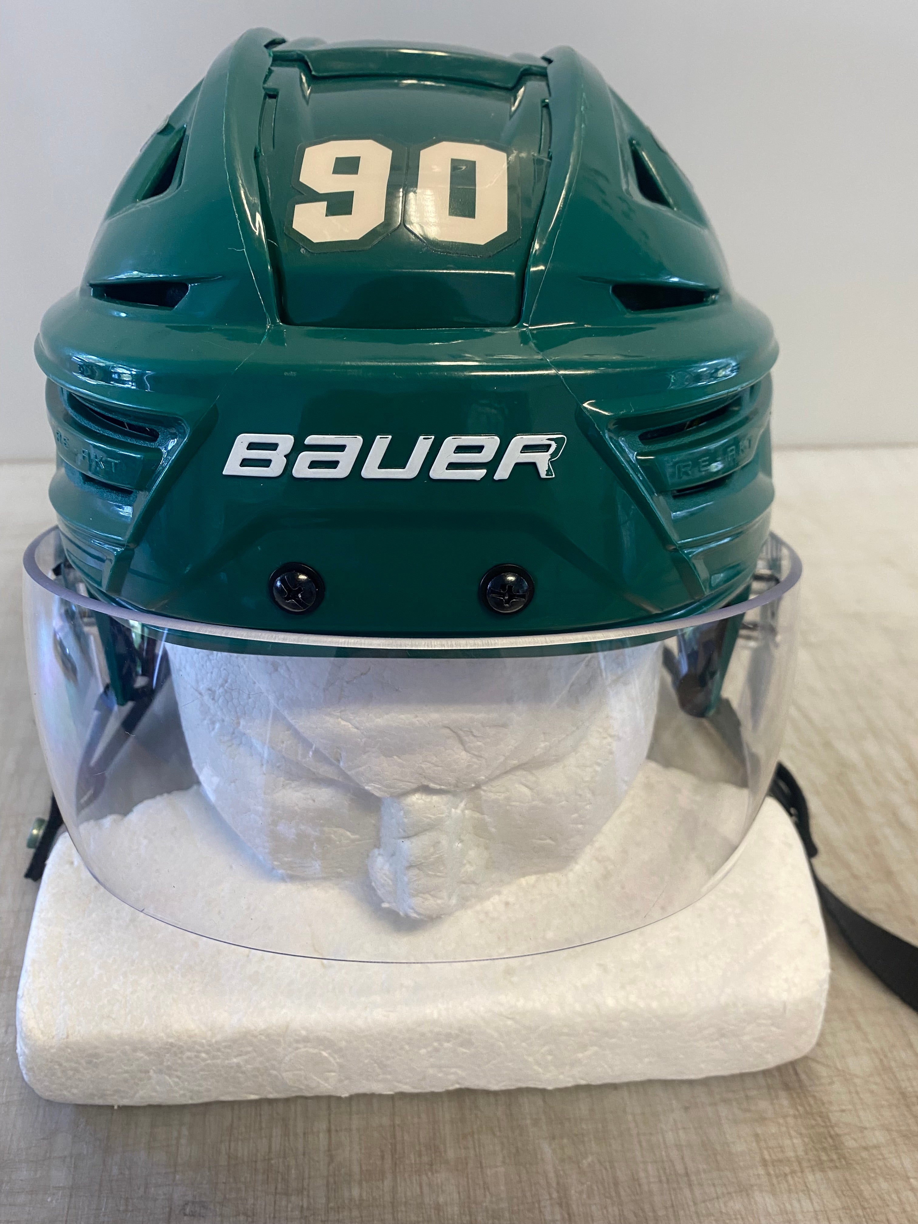 Reebok 4K Pro Stock Hockey Helmet Visor Combo Medium Oakley Hunter Green  8599