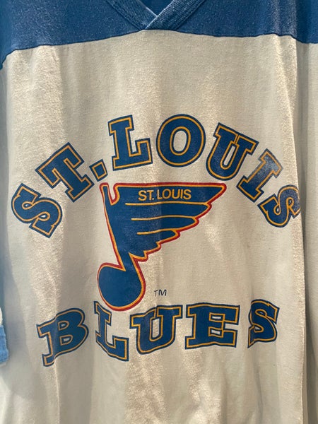ST. LOUIS BLUES VINTAGE EARLY 80s 3QUARTER LENGTH SHIRT (XL)