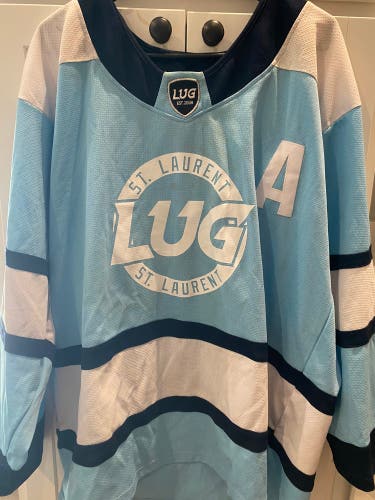 LUG HOCKEY GAME JERSEY BABY BLUE BEER LEAGUE #4 (L)