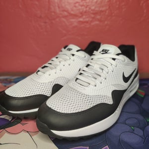 Nike Air Max 1 G White Black Golf Shoes Men's size 8