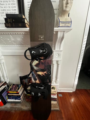 Drake Snowboard And Bent Metal Bindings