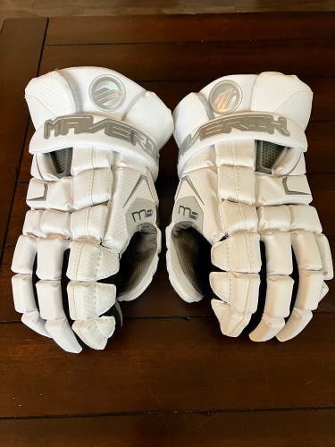 Maverik 13" M4 Lacrosse Gloves - Pearl White