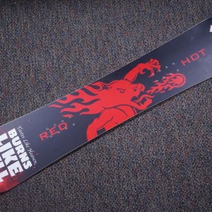 FIREBALL WHISKY RED HOT LIMITED EDITION BURNS LIKE HELL, 157CM DISPLAY SNOWBOARD