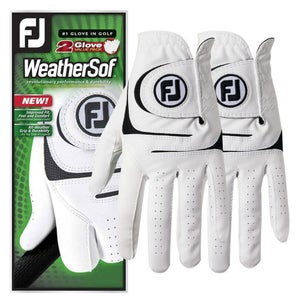 Footjoy WeatherSof 2018 Glove (Men's Regular, 2 GLOVE VALUE PACK) NEW