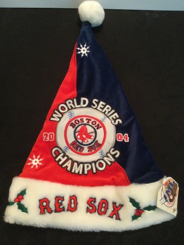 Boston Red Sox 2004 World Series Champions Santa Hat OSFM