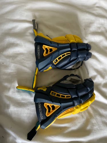 Michigan Lacrosse Used Player's Maverik 13" Rome Lacrosse Gloves