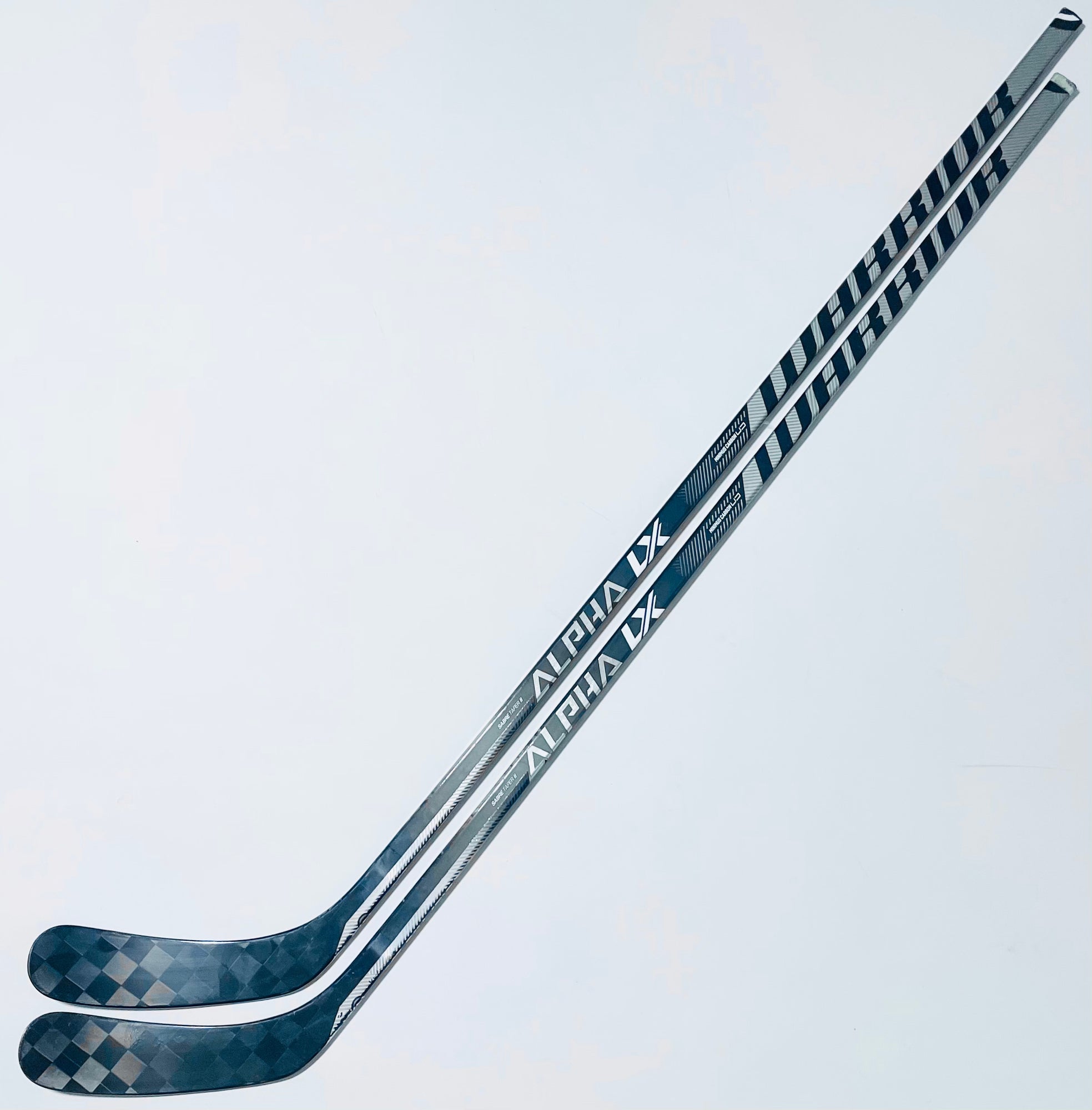 2 Pack Custom White/Silver Warrior Alpha LX Pro Hockey SticksRHP9265