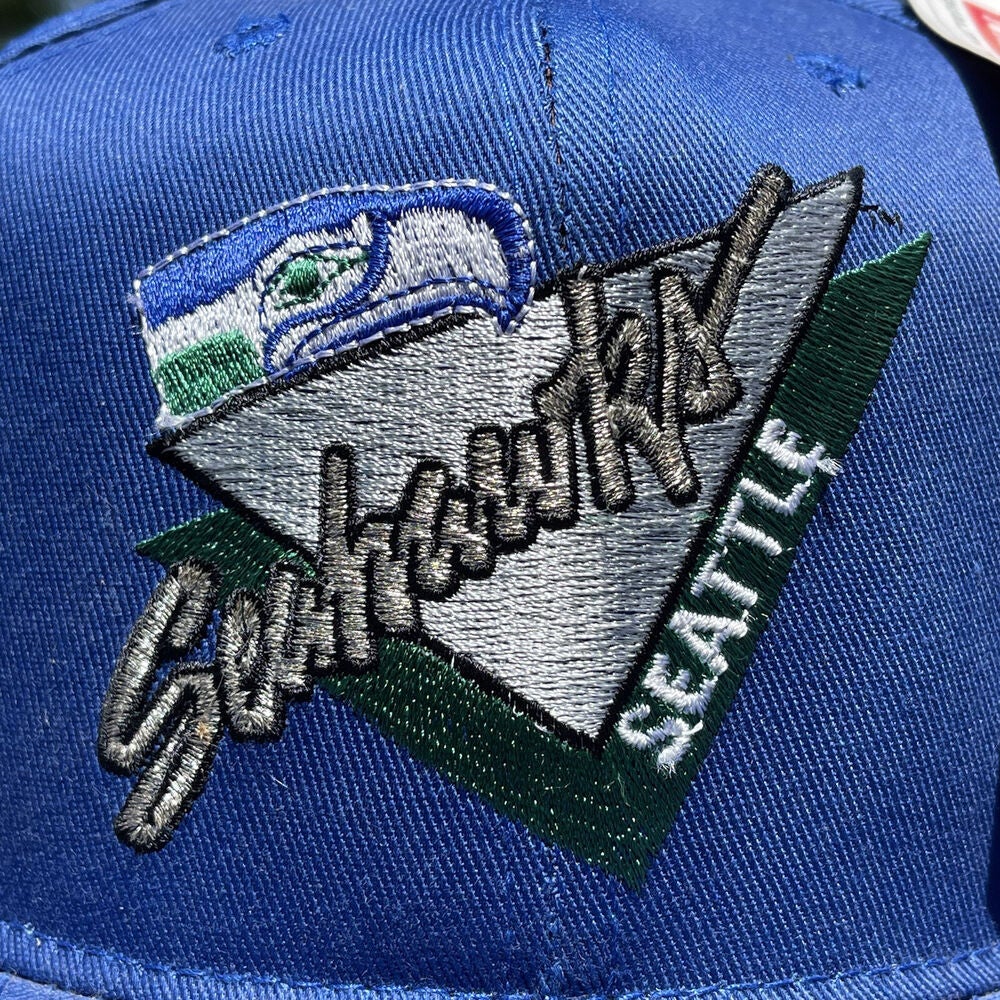 vintage 90s DEADSTOCK Seattle Seahawks snapback hat - nwt grunge spellout