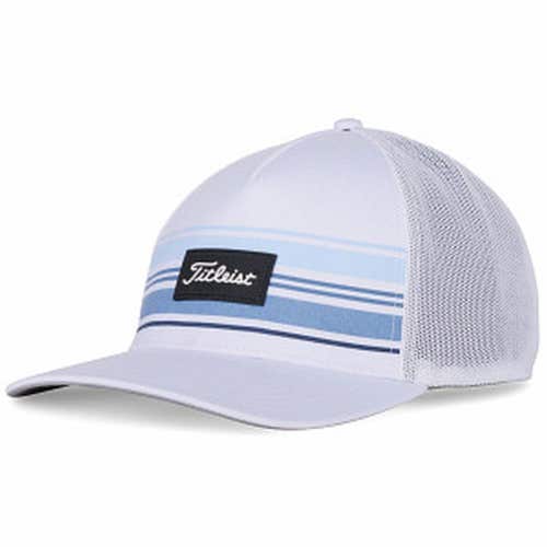 Titleist Surf Stripe Monterrey Hat (White/Navy, Medium/Large) Golf Cap NEW