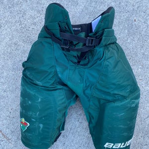 Bauer Custom Pro Stock Hockey Pants Large +1" Minnesota Wild Hunter Green STAAL 8609