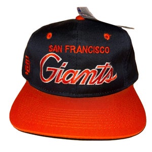 Vintage NWT Sports Specialties San Francisco Giants Twill Script Snapback Hat