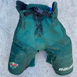Bauer Nexus Pro Stock Hockey Pants Large Minnesota Wild Hunter Green 8613
