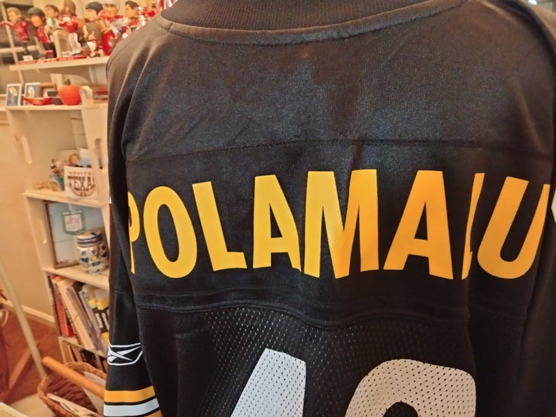 Reebok, Shirts, Blacknewvintage Troy Polamalu Pittsburgh Steelers 43  Jersey Style T Shirt 2xl