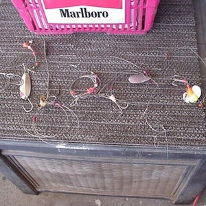 Mixed Lot Steel Leader  Fishing Lures & Tackle 9 Total 5 W Spinners Vintage  WA