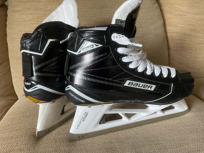 Used Bauer Regular Width  Size 5.5 Supreme S190 Hockey Goalie Skates