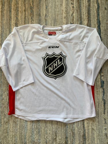 Goalie Cut NHL Jersey White Red