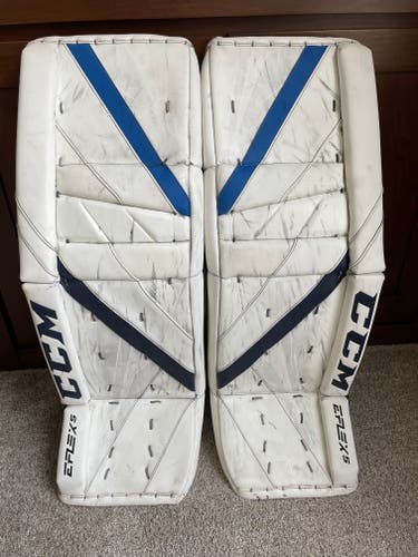 Used 34" CCM Eflex 5 Goalie Leg Pads