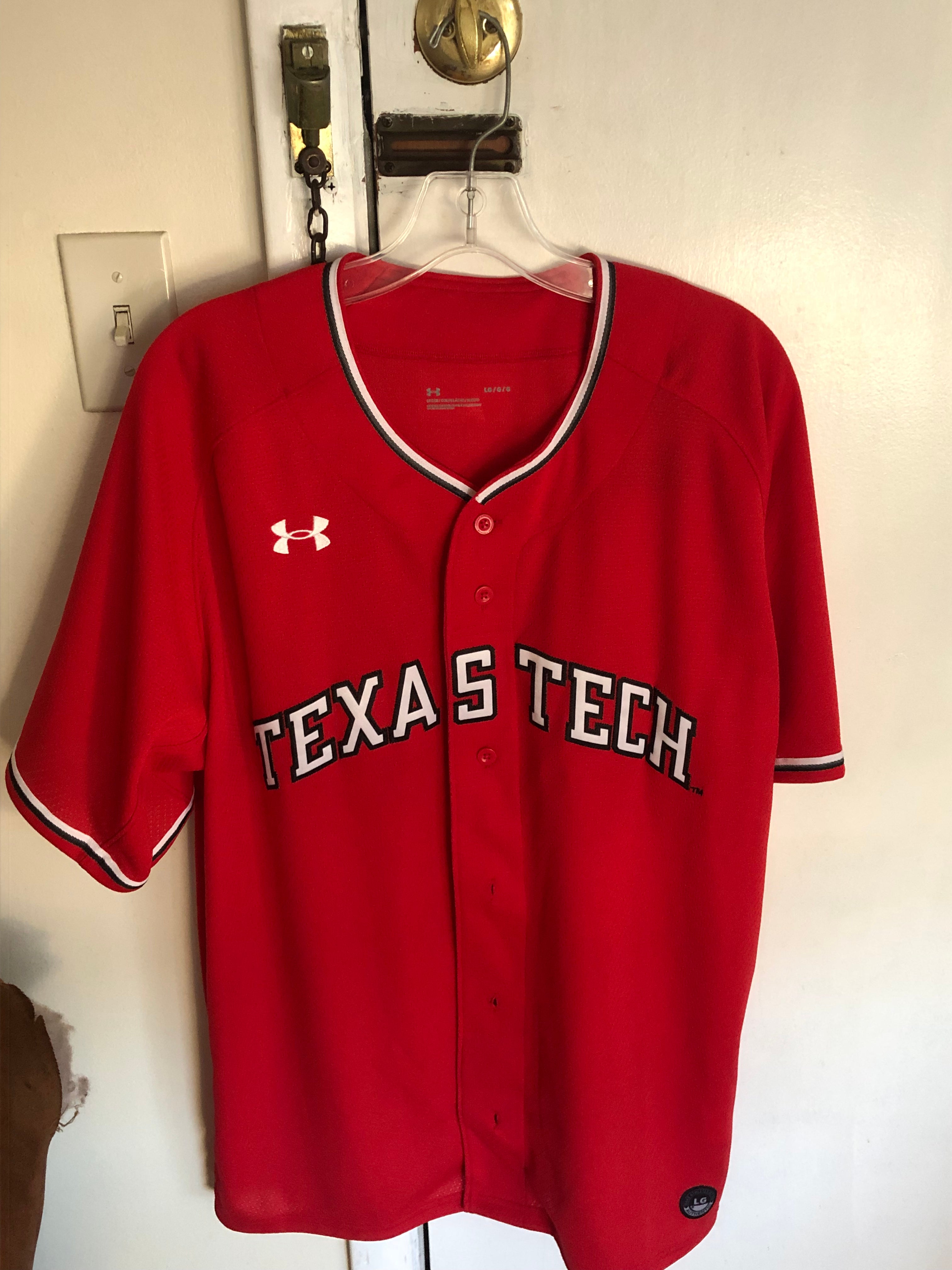 Retro Nike Sz L UT Texas Longhorns Baseball Jersey Shirt Team Player Issued