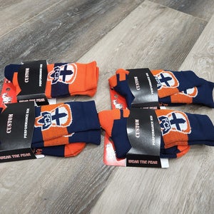 Quick sale: FCA Socks  Orange and Navy Blue  Size : Kid (13-4) ($9 - one pair) ($30 - 4 pairs)