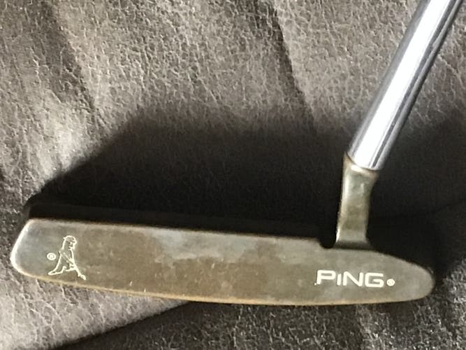 Used Men's Ping Right Handed Blade Anser 4 Putter Uniflex.  Copper / Berillium