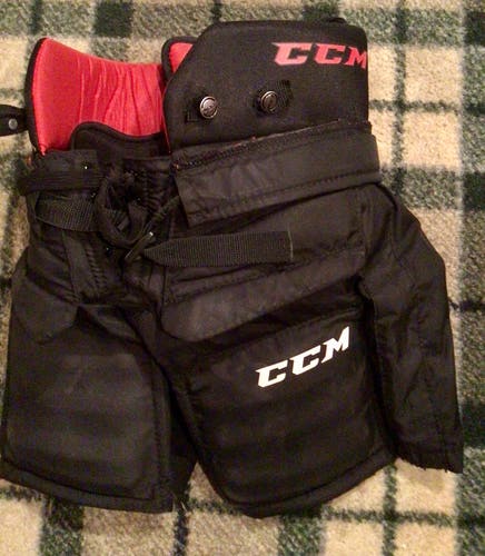 CCM youth black goalie pants one size fits all