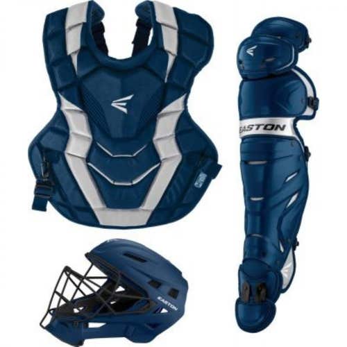 New Easton Elite x Catcher's Set-COLOR- Royal /  Silver - AGES13-15