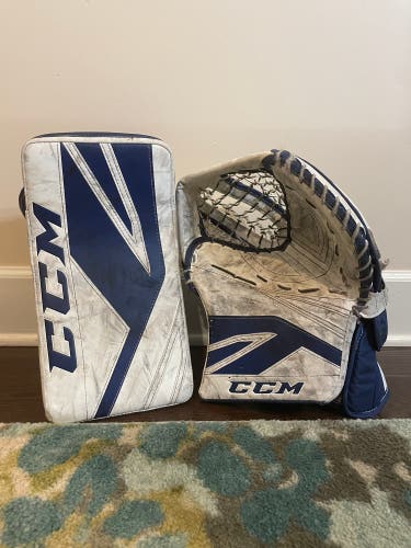 Used CCM Premier P2.5 Goalie Glove and Blocker set