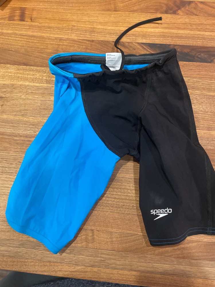 Black/Blue Used Size 22 Speedo fast suit Swim Skin fina