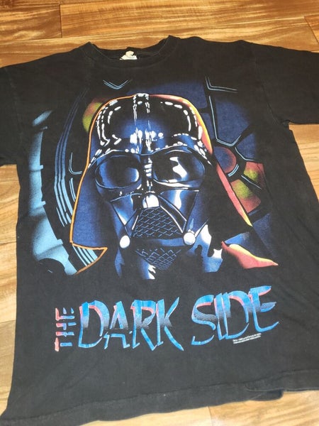 Vintage 1996 Star Wars Promo Darth Vader The Darkside Mens T Shirt