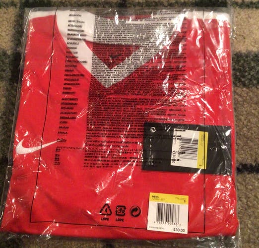 Nike NEW men’s Small red soccer jersey training top shirt