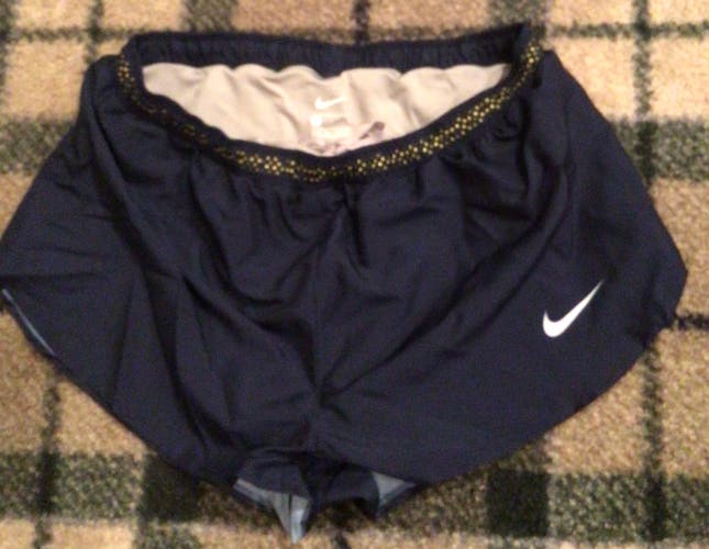 Nike new small navy blue cross country track running shorts