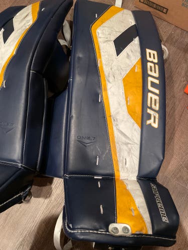 Bauer Supreme One.7 Hockey Goalie Leg Pads Junior 30” + 1” New