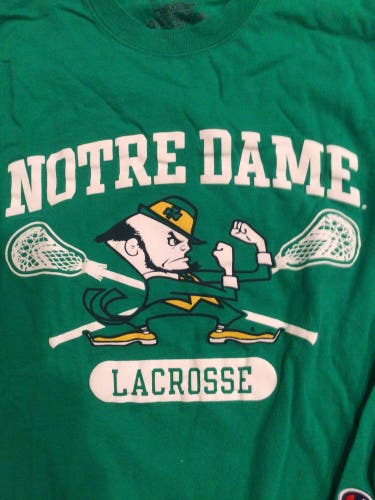 Notre Dame Irish lacrosse Adult Small long sleeve tee t shirt