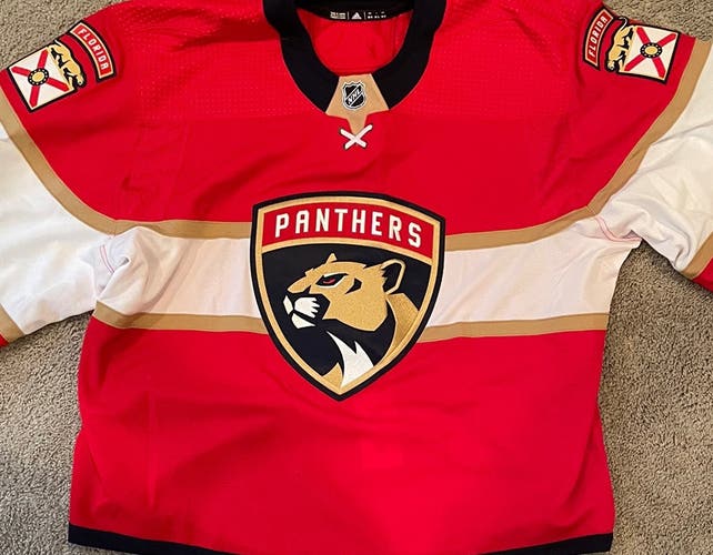 RARE Florida Panthers blank Canadian Made Goalie Cut Adidas 58 G