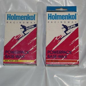 Holmenkol ski Wax yellow + red Germany total 400 grams wax new