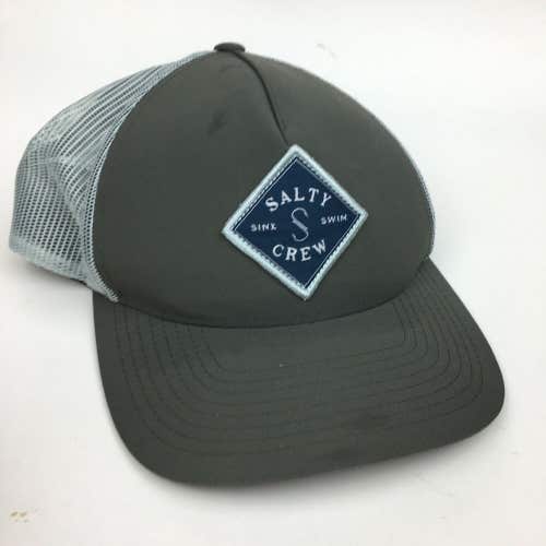 Salty Crew Gray Snapback Trucker Hat Cap Baseball Adjustable Logo Adult OSFM